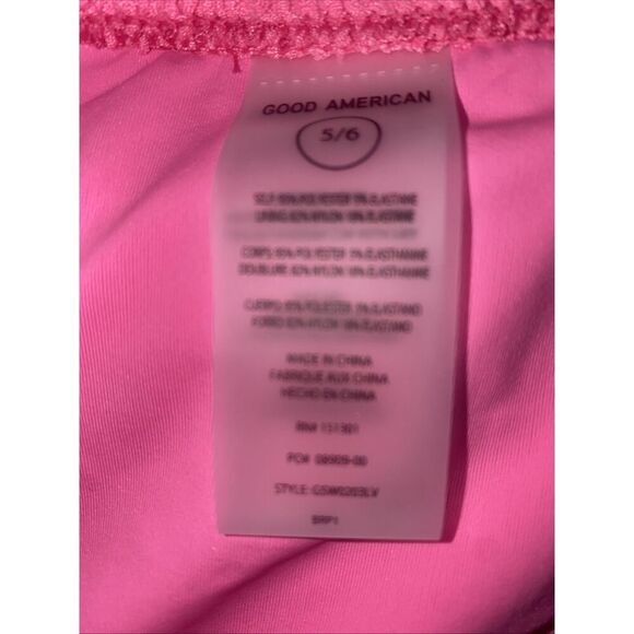 Good American Always Fits Beach Cover Up Mini Skirt HOT PINK 002 SIZE 5/6 LG NEW - Picture 5 of 5